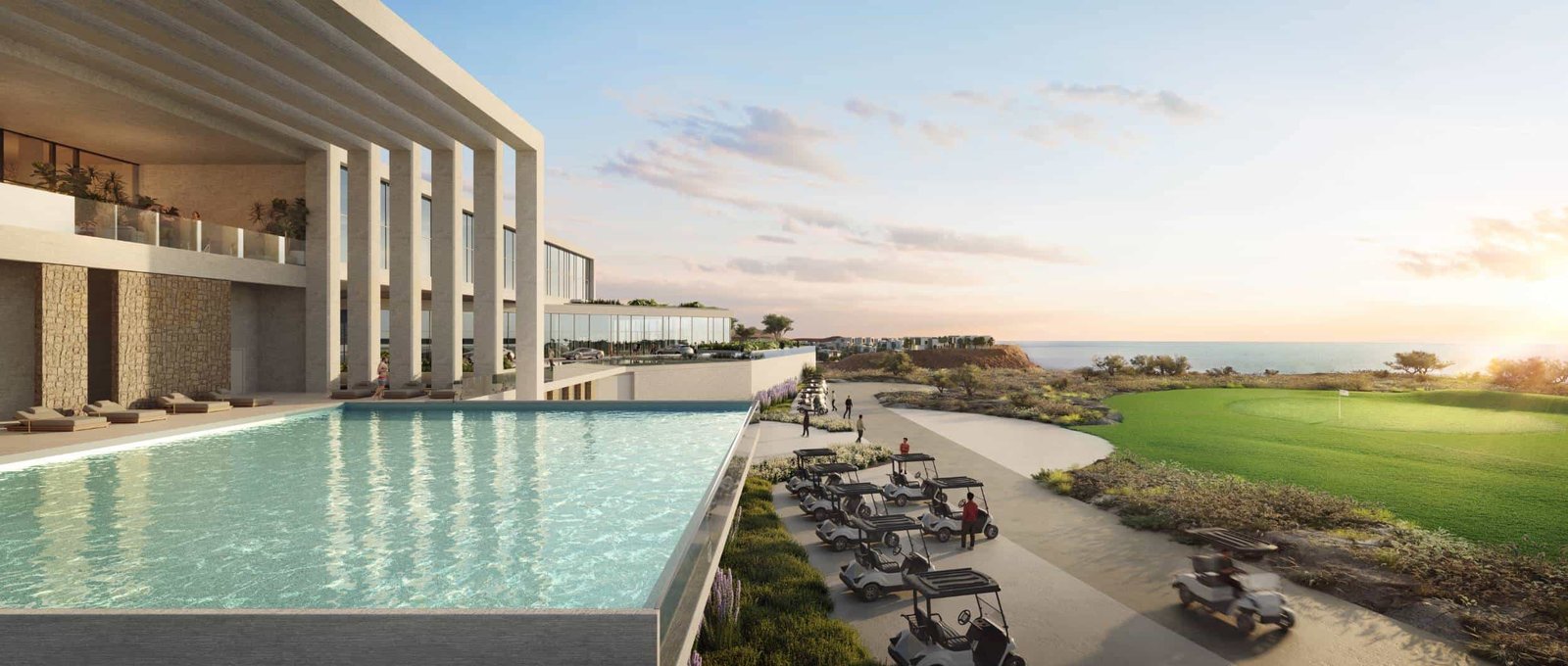 Luxury villas overlooking the ocean in AIDA, Oman, offering coastal living near Muscat.