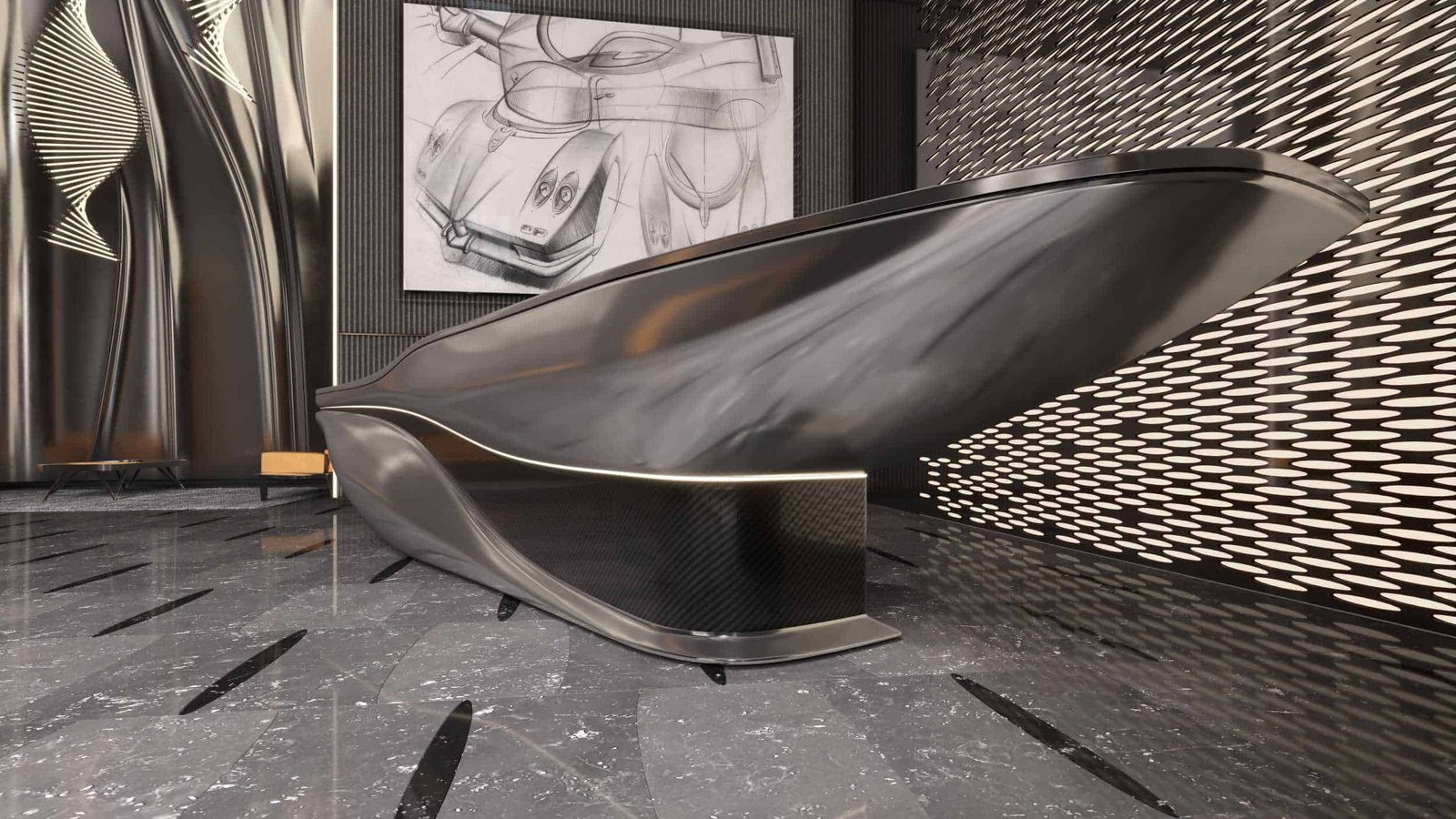 Modern Pagani branded residence in Dubai with sleek design and innovative architecture.