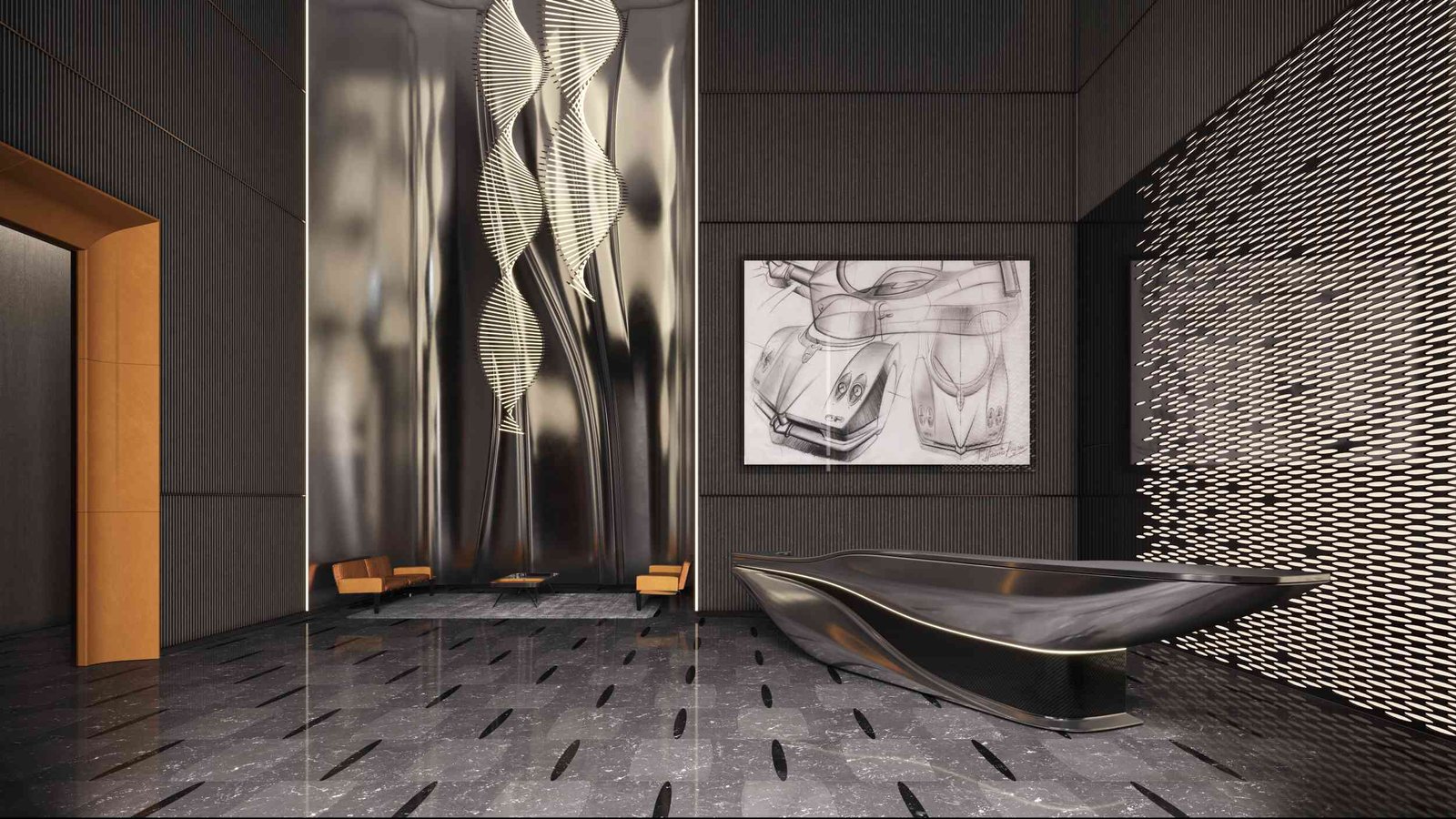 Luxury Pagani branded residences in Dubai with modern design elements.