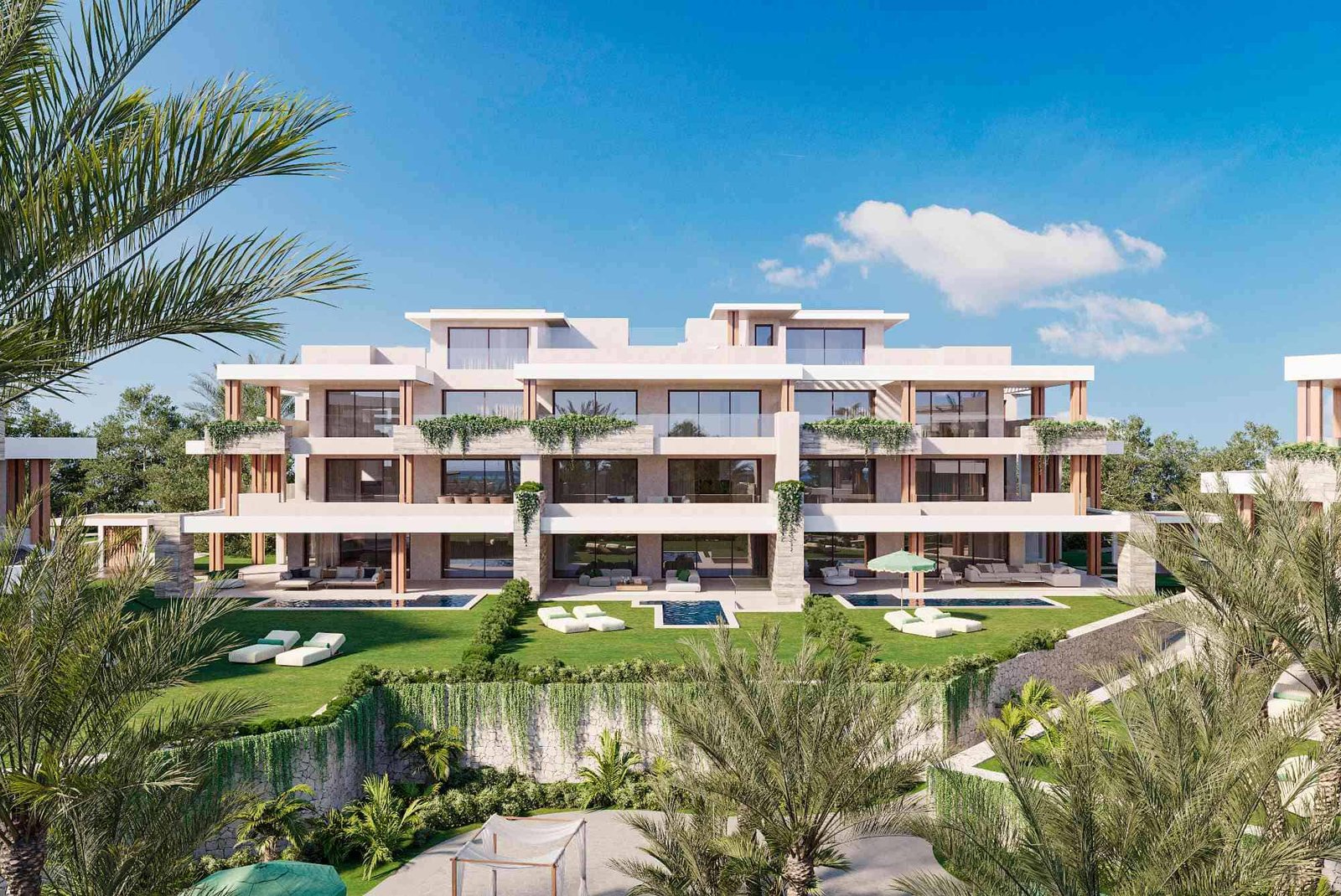 Luxury beachfront apartments in Estepona with stunning sea views and modern design.