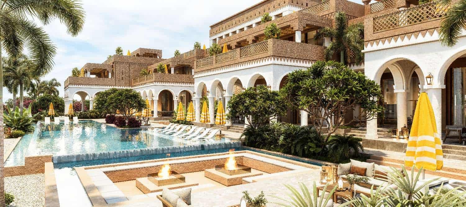 Rayana Mansions at Wadi Safar, Riyadh - luxury estate with pools and gardens.
