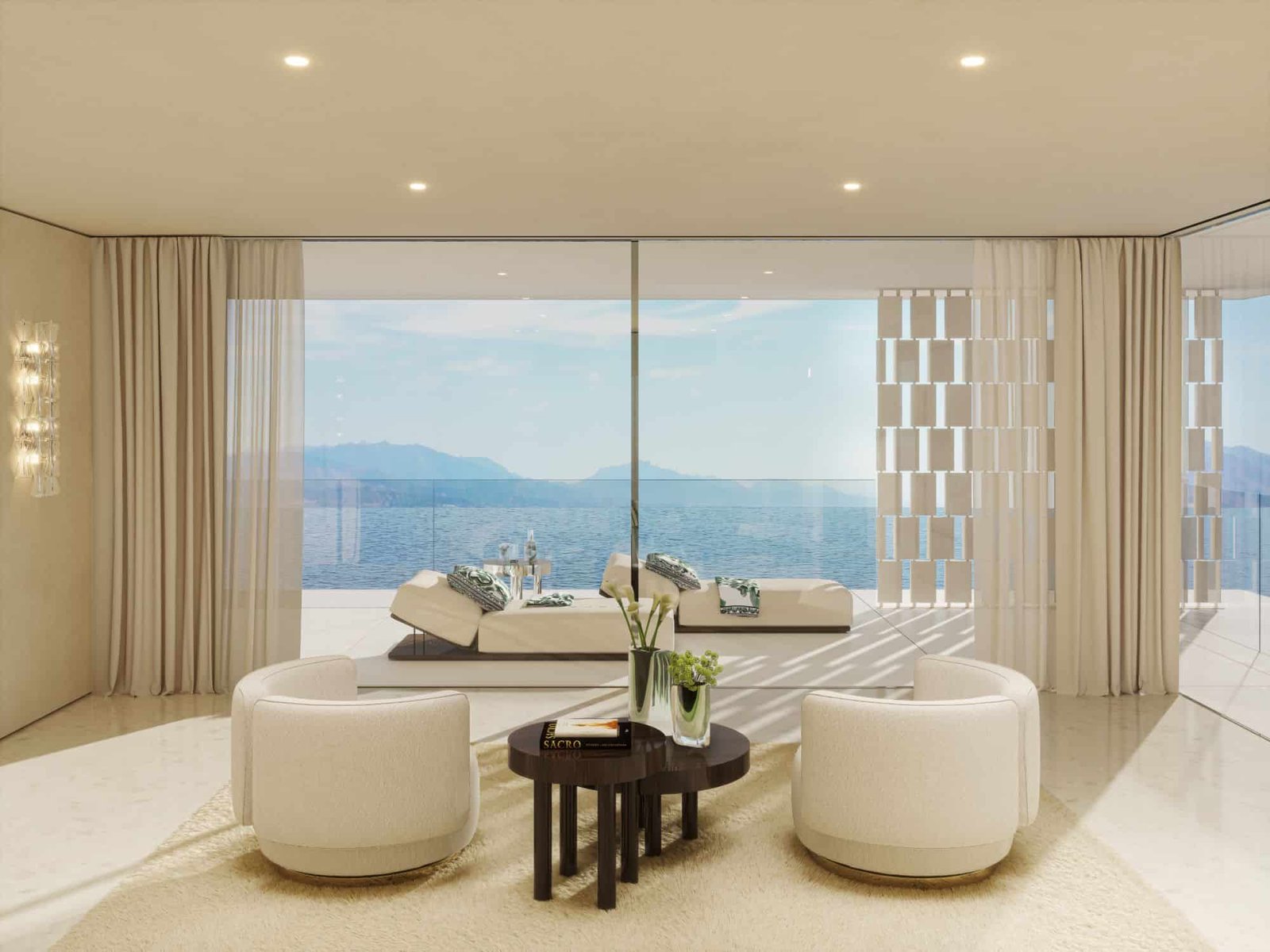 Luxury Marbella residence with stunning sea views and modern decor.