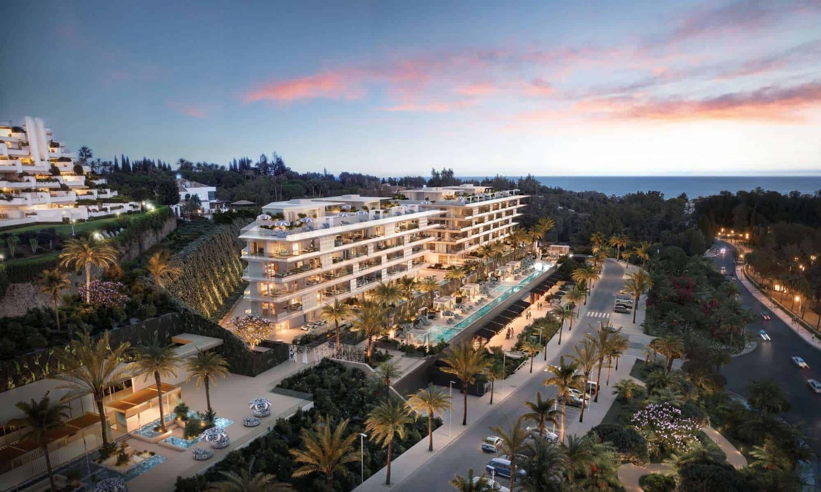 Luxury Marbella residences with sea views and modern amenities in Marbella, Spain.