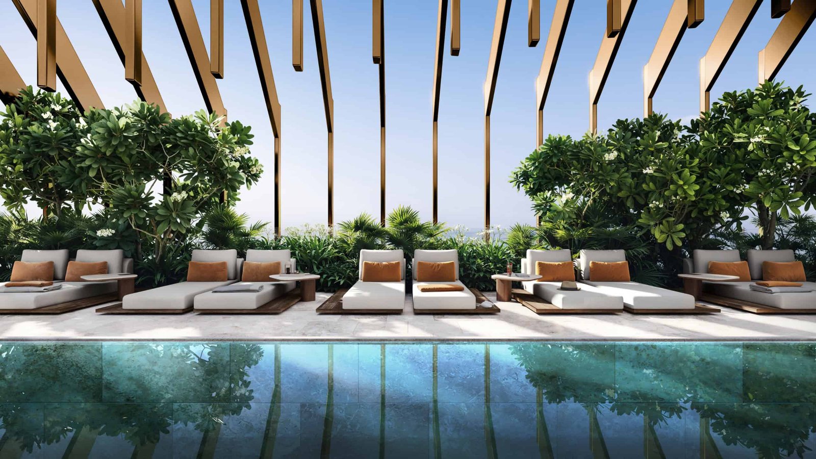 Luxe woningen aan het water in Kanyon by Beyond Dubai, met een modern ontwerp en een prachtig uitzicht.