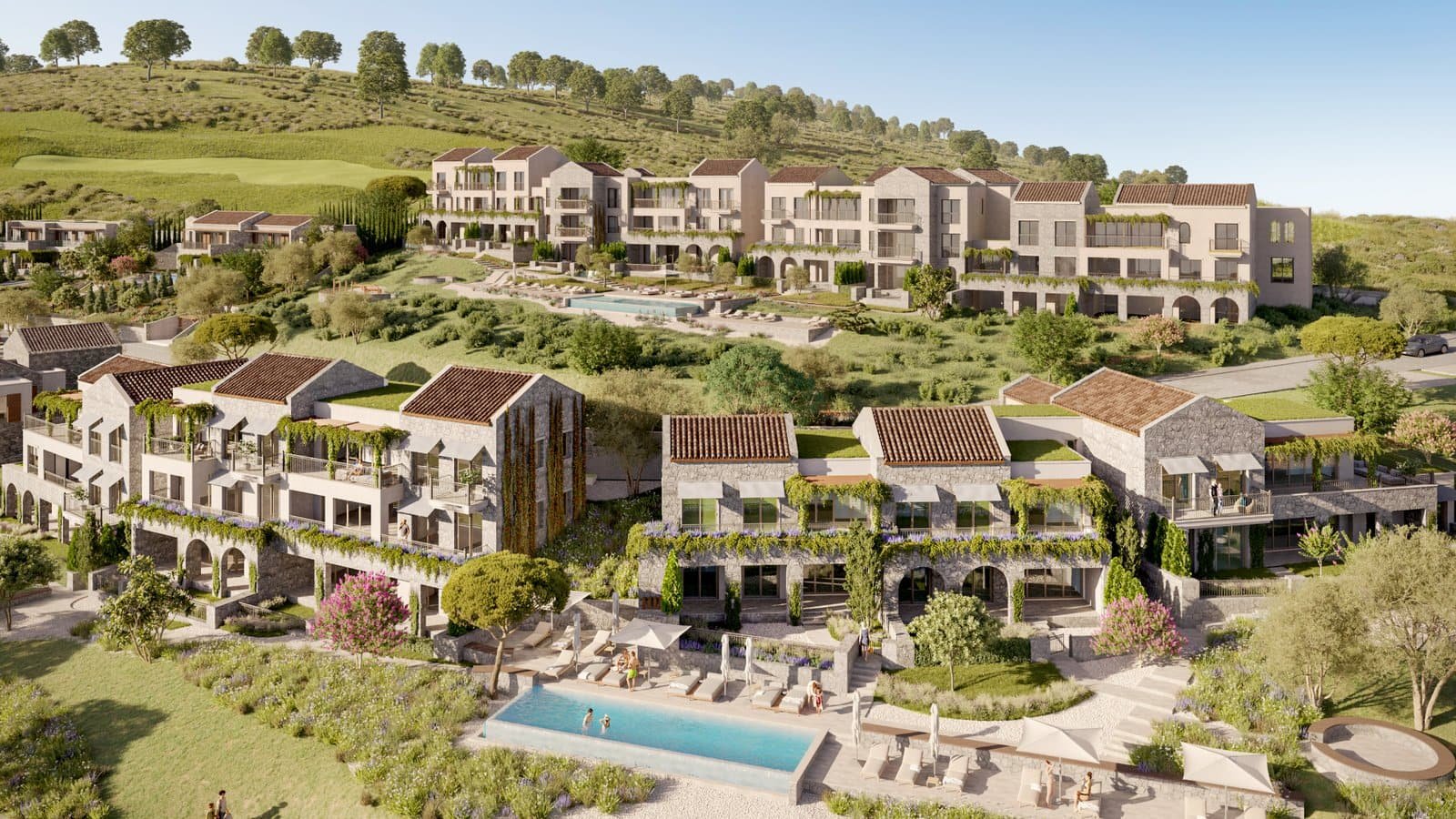 Elegant golf apartments with Adriatic Sea views in Montenegro.