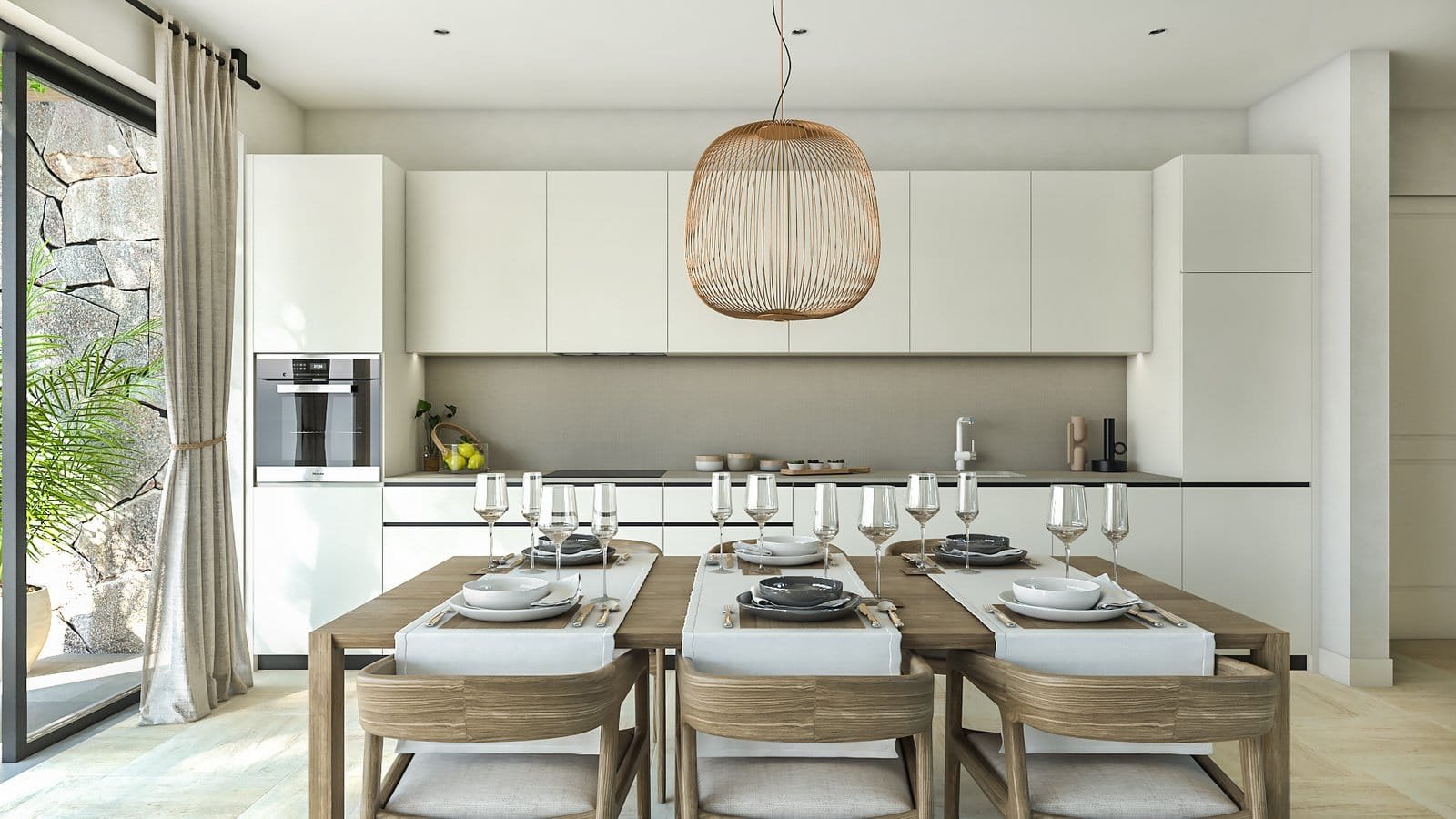 Elegant interior of luxury golf apartments with sea views in Montenegro. Perfect for upscale living.