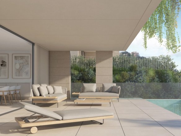 Luxury contemporary residence in Elviria, Marbella East with spacious terrace, pool, and stylish out.