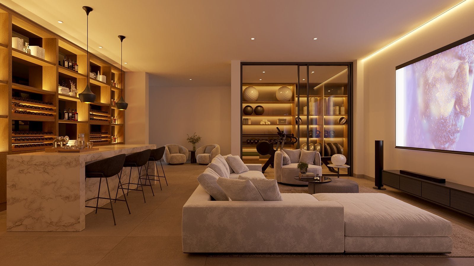 Luxury Townhouses in El Campanario with modern interiors and spacious living areas in Estepona.