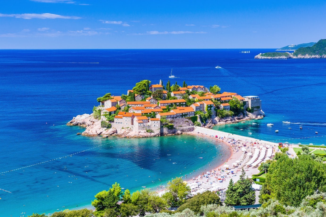 Seaside Croatian village with historic architecture and vibrant beaches.
