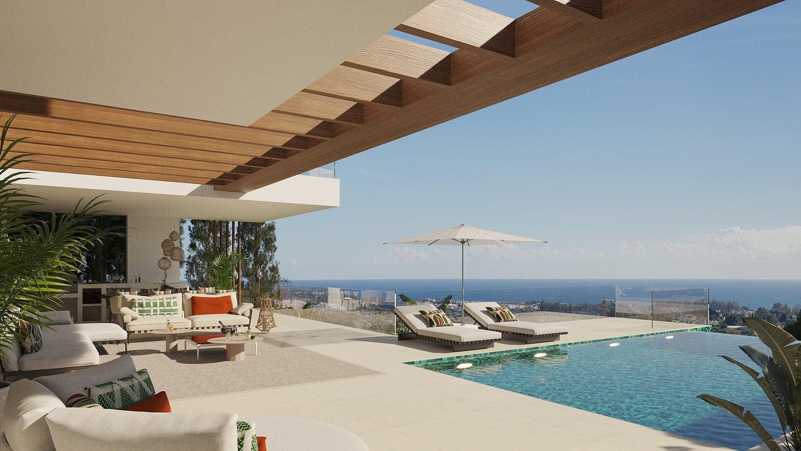 Modern luxury villa with infinity pool and sea views in Estepona, Costa del Sol.