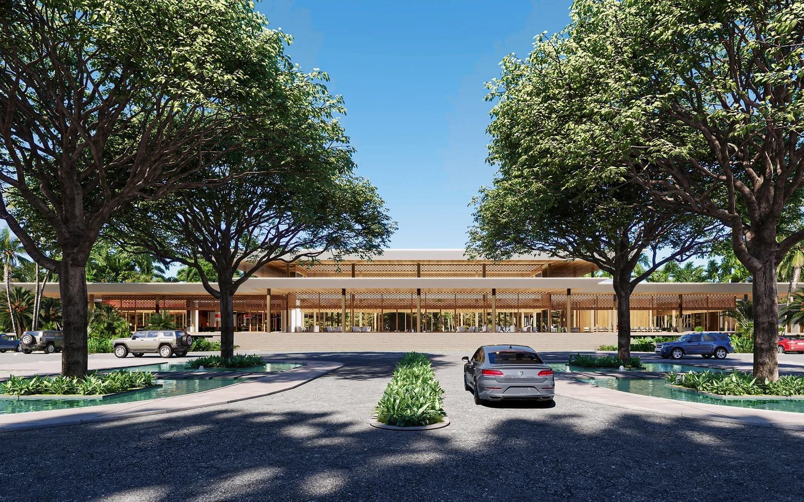 Modern luxury villas at La Reserva, Punta Cana with lush greenery and elegant architecture.