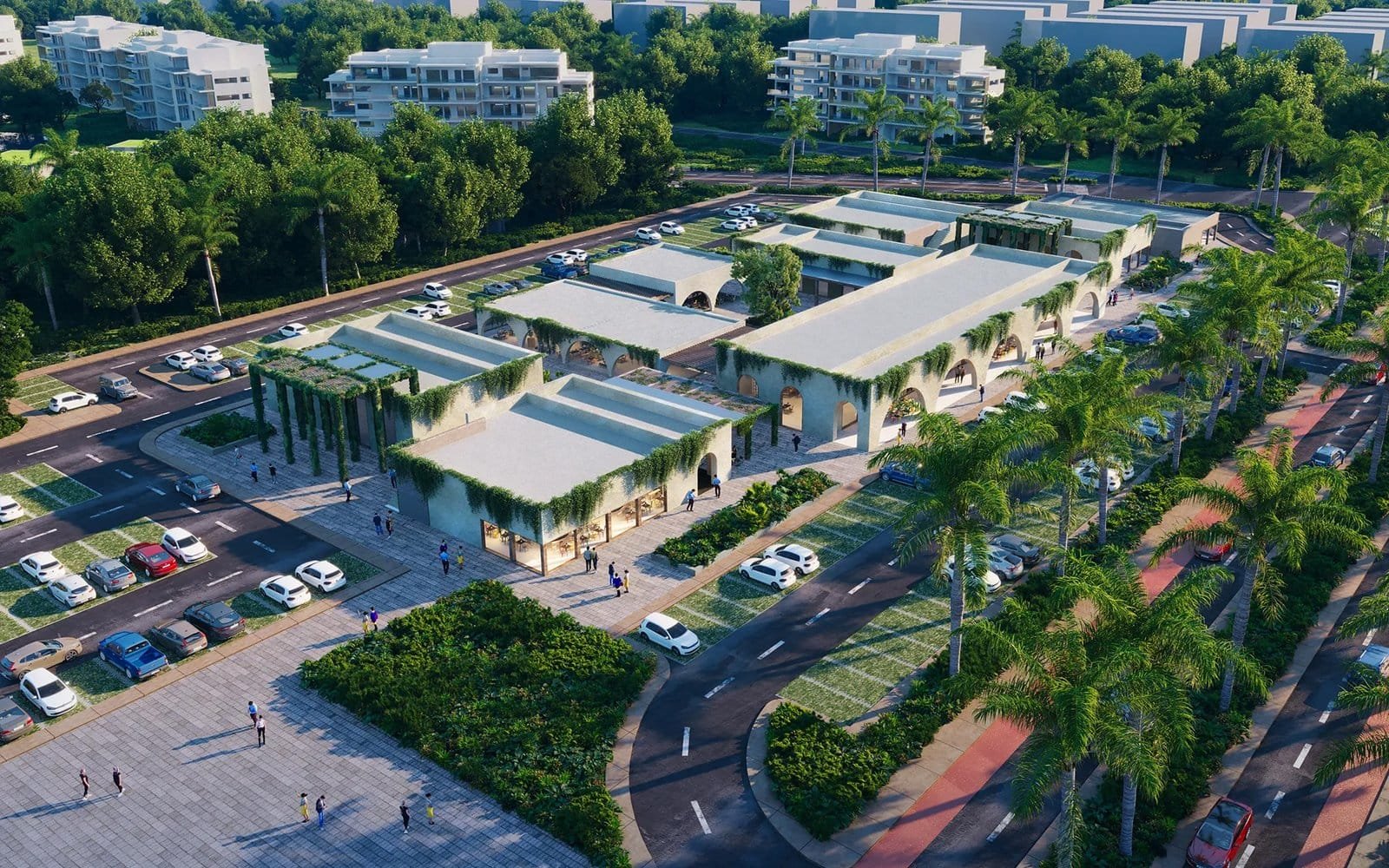 Luxury residential community in Punta Cana with plots and villas.