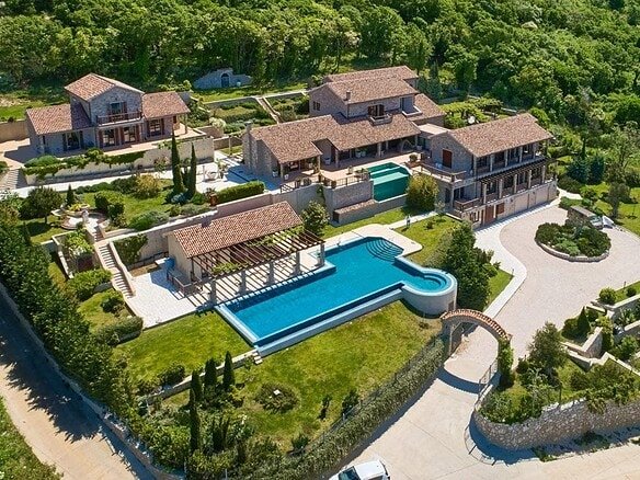 Luxury villa with pool near Sveti Stefan, Montenegro.