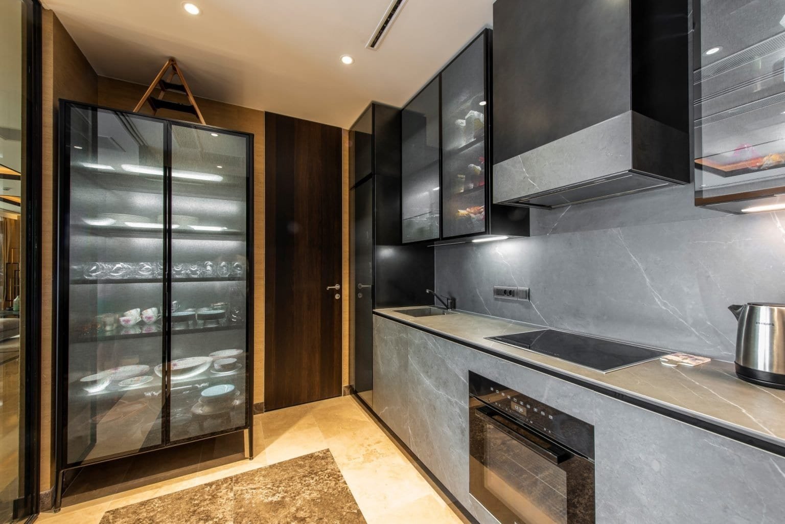 Luxury waterfront kitchen in Nikki Beach Penthouse Montenegro, Tivat, featuring modern design and hi.