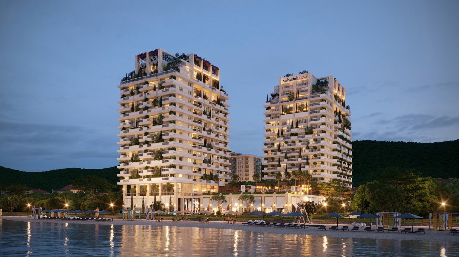 Luxury waterfront residential towers with modern architecture in Barok Estates, offering premium liv.