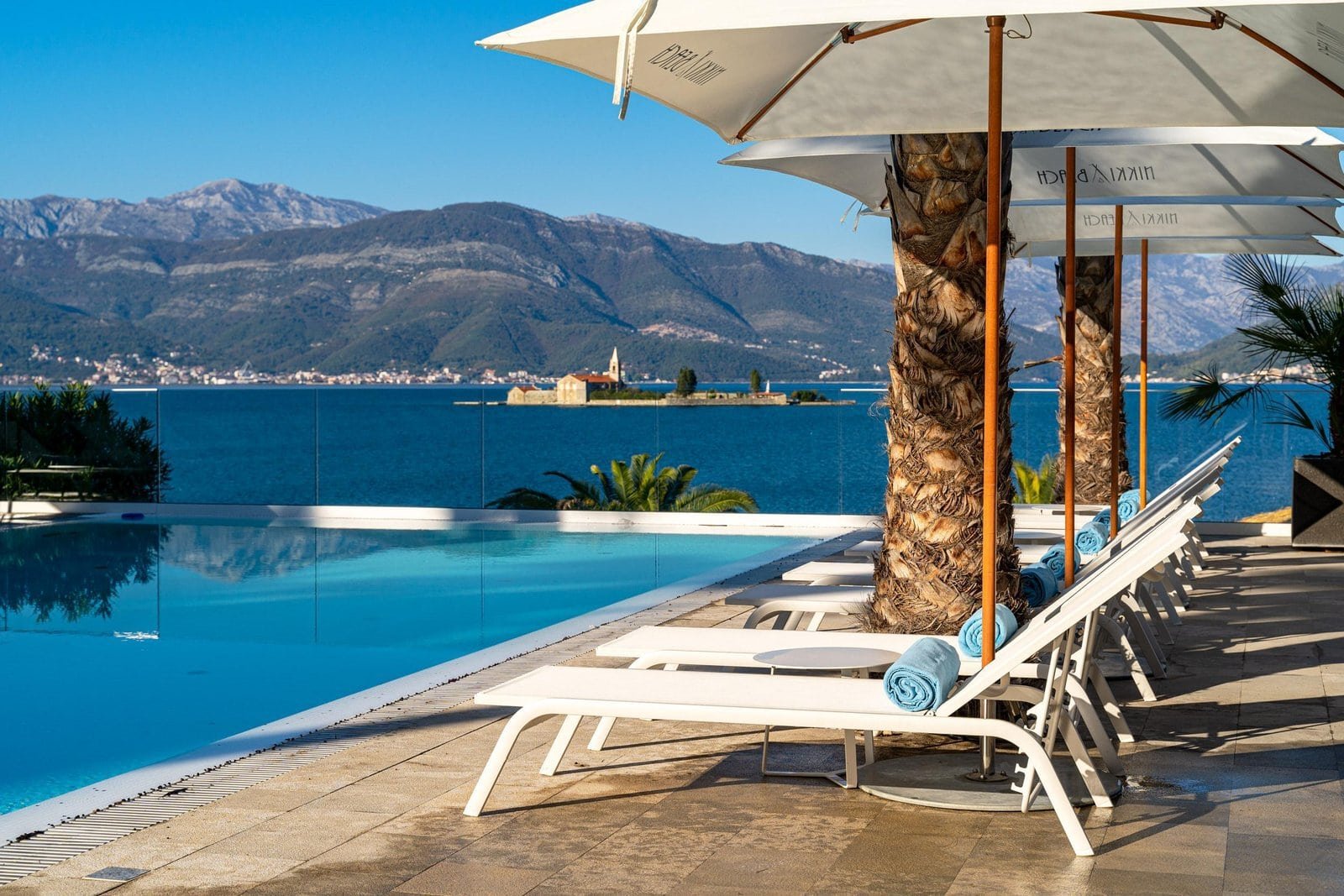 Luxury poolside at Nikki Beach Penthouse Montenegro.