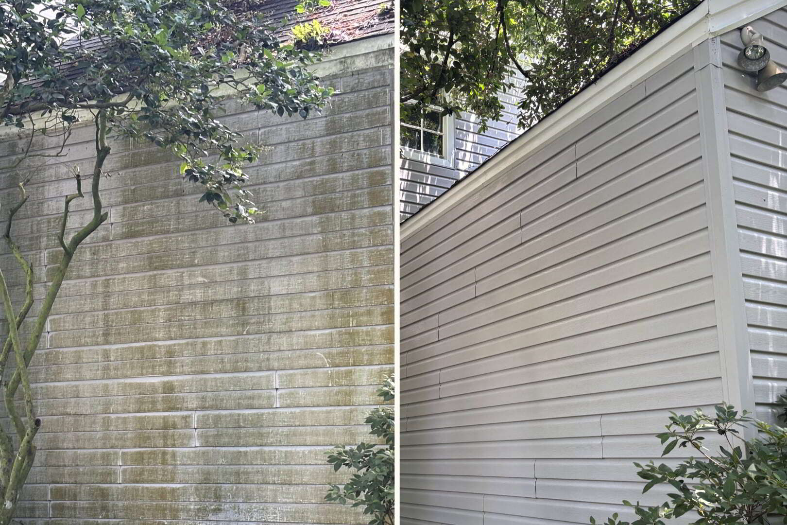 pressure washing before and after for vinyl siding