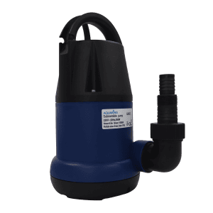 Submersible garden water pump for horticulture irrigation and pond use.