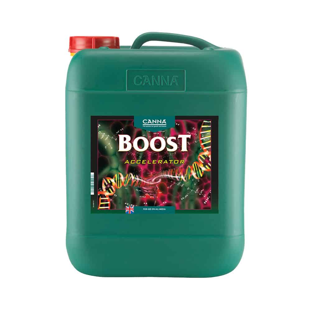 Boost accelerator fertiliser container for healthy plants at Bayton Horticulture Centre.