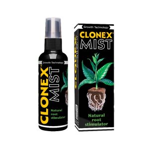 Clonex mist natural root stimulator for plants and gardening.