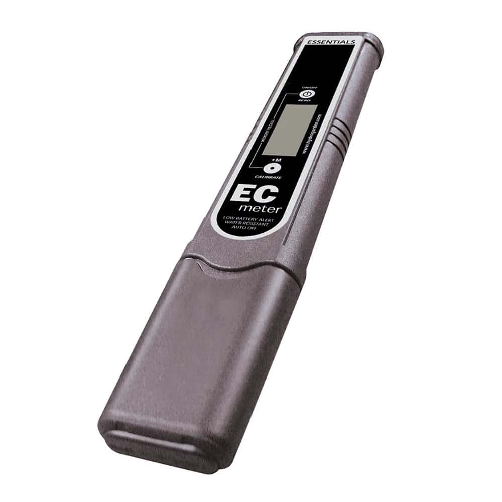EC meter for testing soil pH and moisture levels in gardening and horticulture.