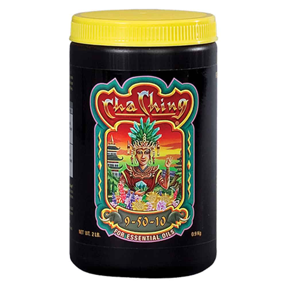 Fertilise and grow with Cha Ching fertiliser for essential oils, 2lb container, ideal for horticulture.