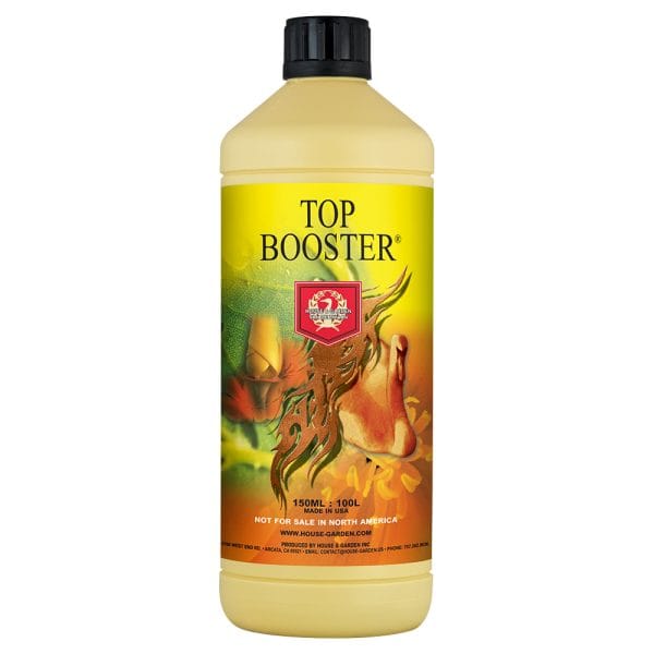 Top booster fertiliser bottle for healthy plant growth at Bayton Horticulture Centre.