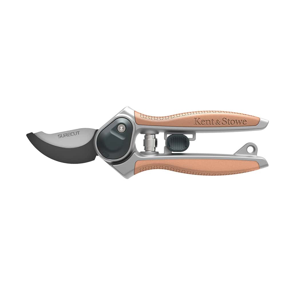 Gardening hand pruners for precise garden trimming and pruning.