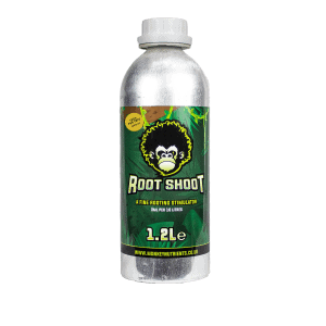 Vibrant root stimulator bottle for healthy plant growth at Bayton Horticulture Centre.