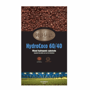 Gold label HydroCoco 60/40 mixed hydroponic substrate for horticulture, expanded clay pebbles.
