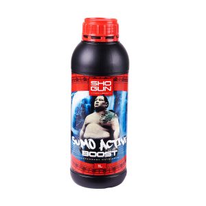Shogun Sumo Active Boost fertiliser bottle for healthy plants and flowers.