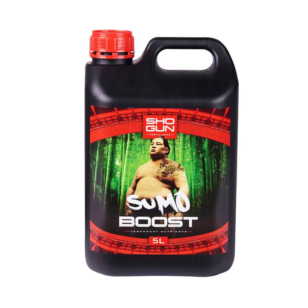 Vigorously, horticulture fertiliser liquid 5L with Sumō Boost for plant growth, effective for gardening needs.