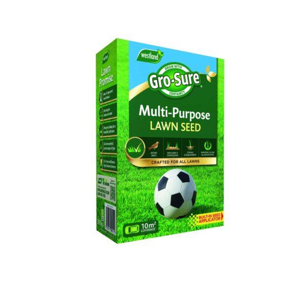 Multi-purpose lawn seed for healthy, green grass – perfect for all lawns, sports fields, and gardens.