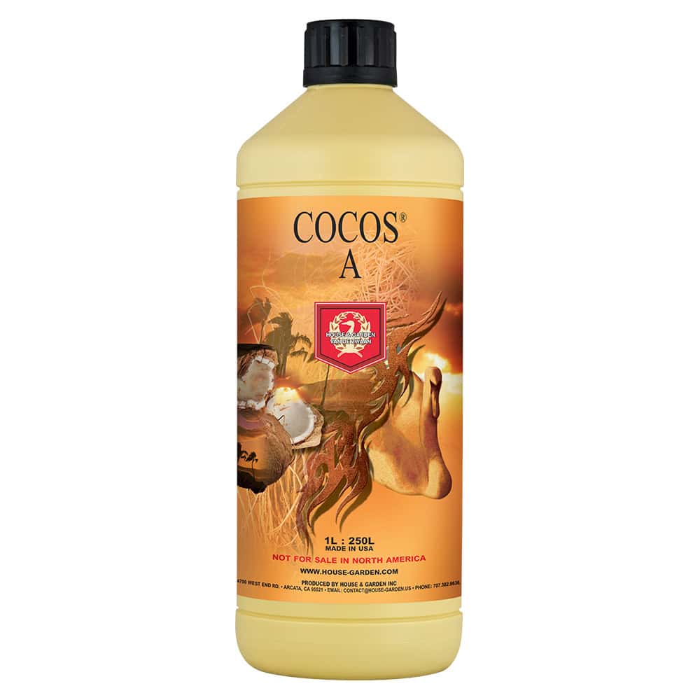 Cocos A fertiliser for tropical and fruiting plants at Bayton Horticulture Centre.