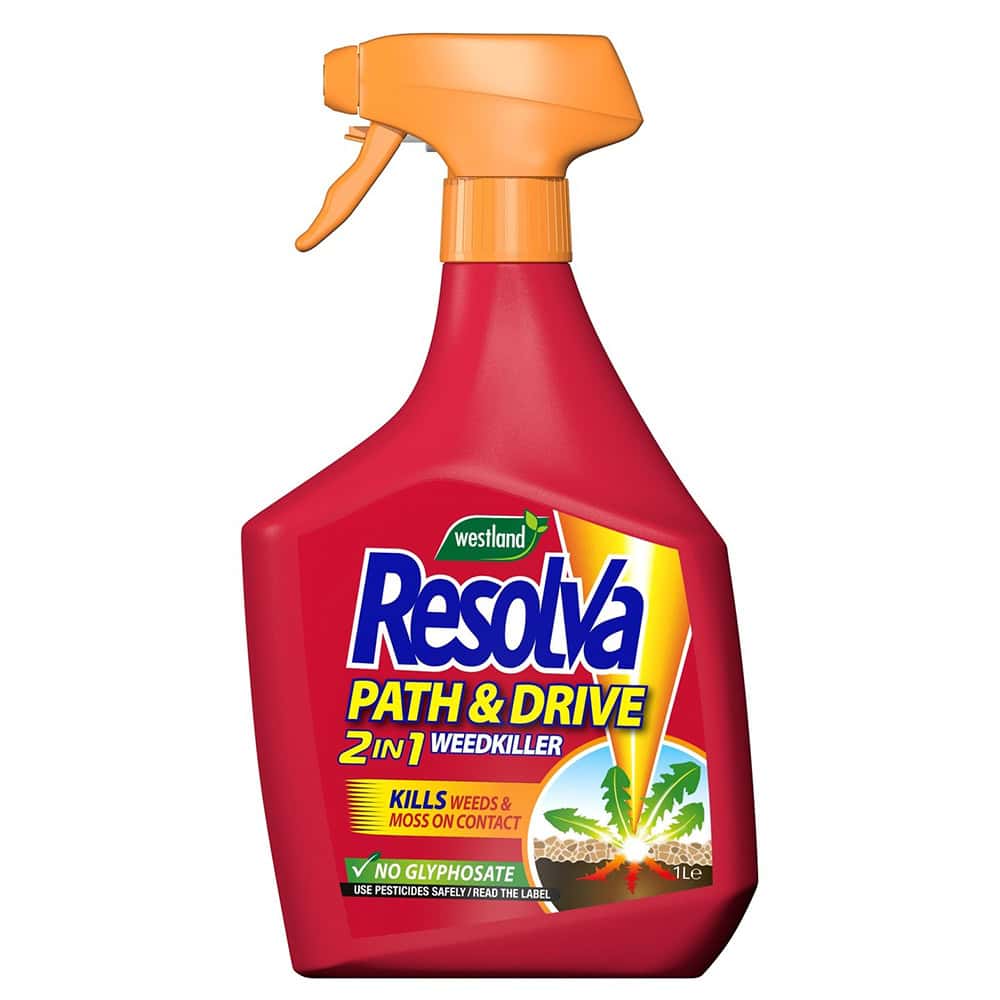 Resolva weedkiller spray for gardening and pest control, 1 litre.
