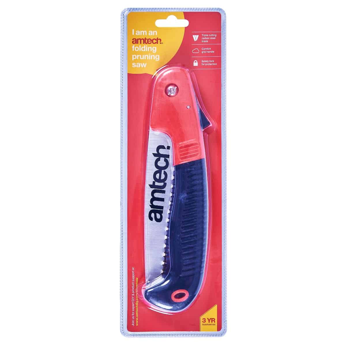 Amtech folding pruning saw for gardening and horticulture tasks.
