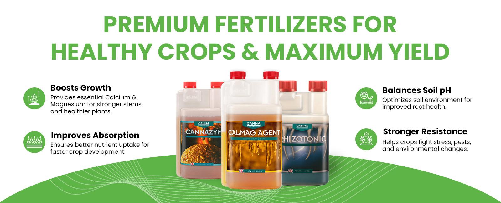 High-quality fertilisers for healthy crops and maximum yield at Bayton Horticulture Centre.
