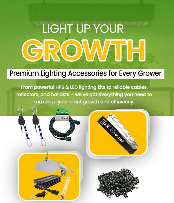 Horticulture centre lighting accessories for plant growth and efficiency.