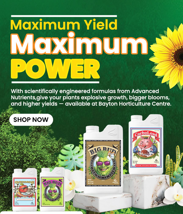 Maximum Yield horticulture products for optimal plant growth and higher yields.