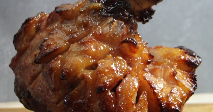 ham van het spit uitgelicht