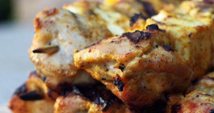 indiase kip paneer spiesen uitgelicht