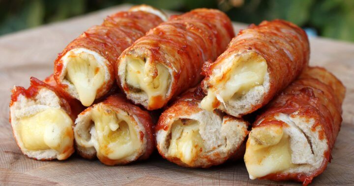 tosti rolletjes bacon uitgelicht