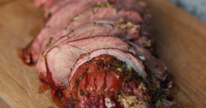 gerookte lamsbout uitgelicht