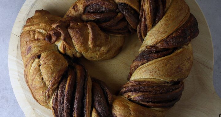 chocolade vlechtbrood uitgelicht
