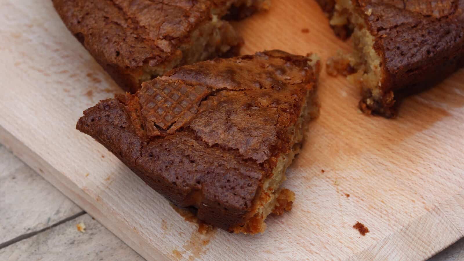 Skillet Blondie met Stroopwafel