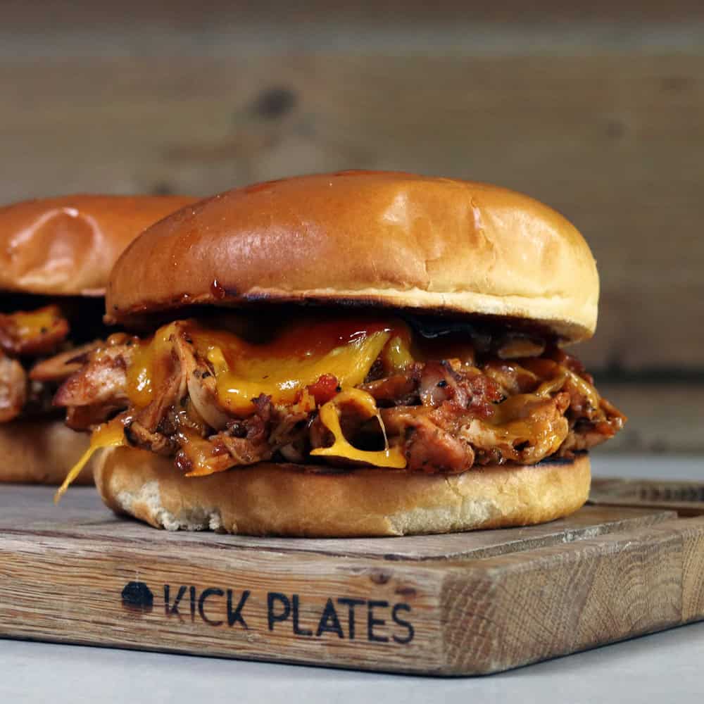cheesy pulled chicken sandwich uitgelicht