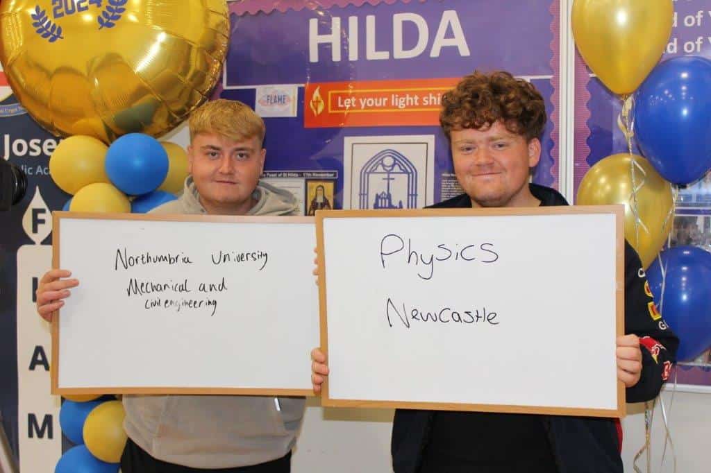 Proud A level students celebrate the results of their hard work