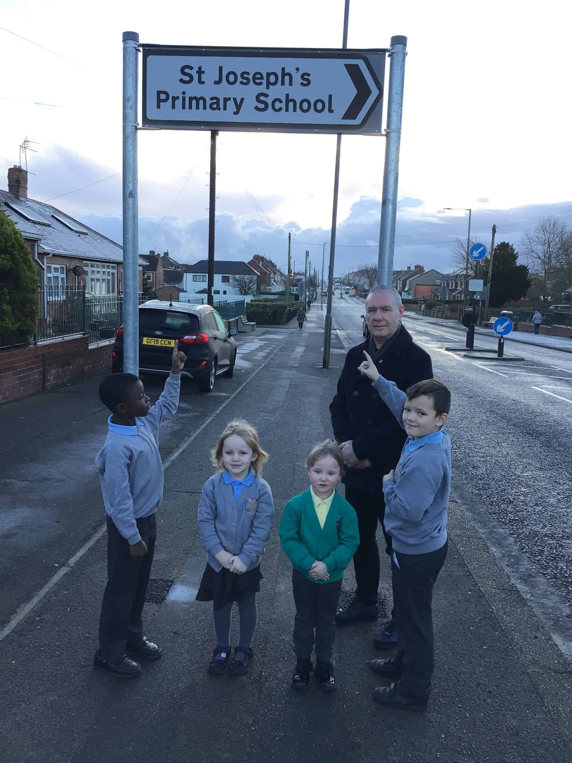 New sign puts St Joseph’s Catholic Primary School on the map