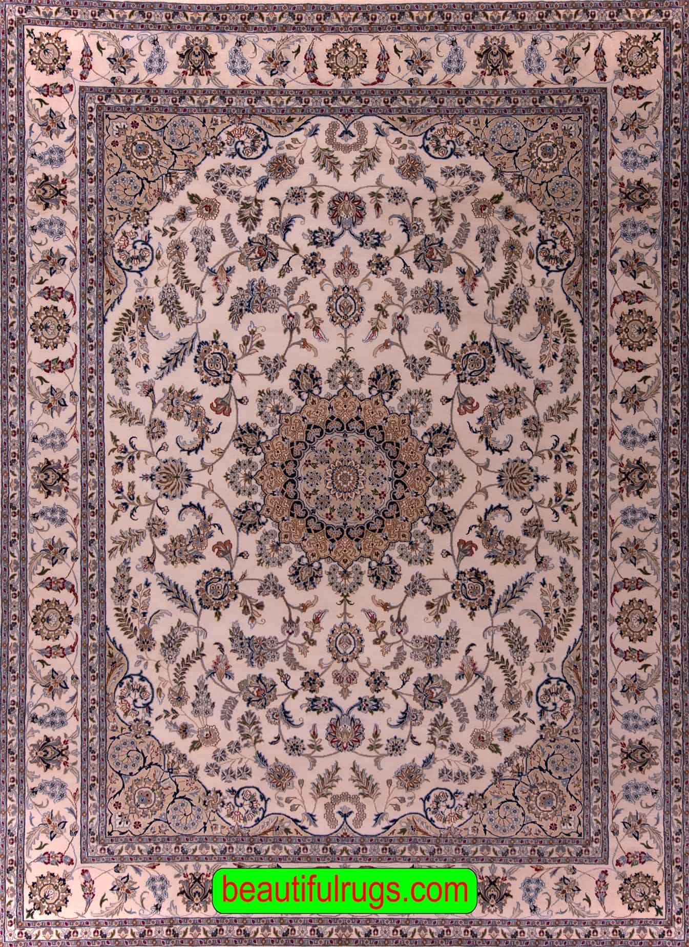 3010- Nain Rug, Indian Rug, 9x12 Beige Rug