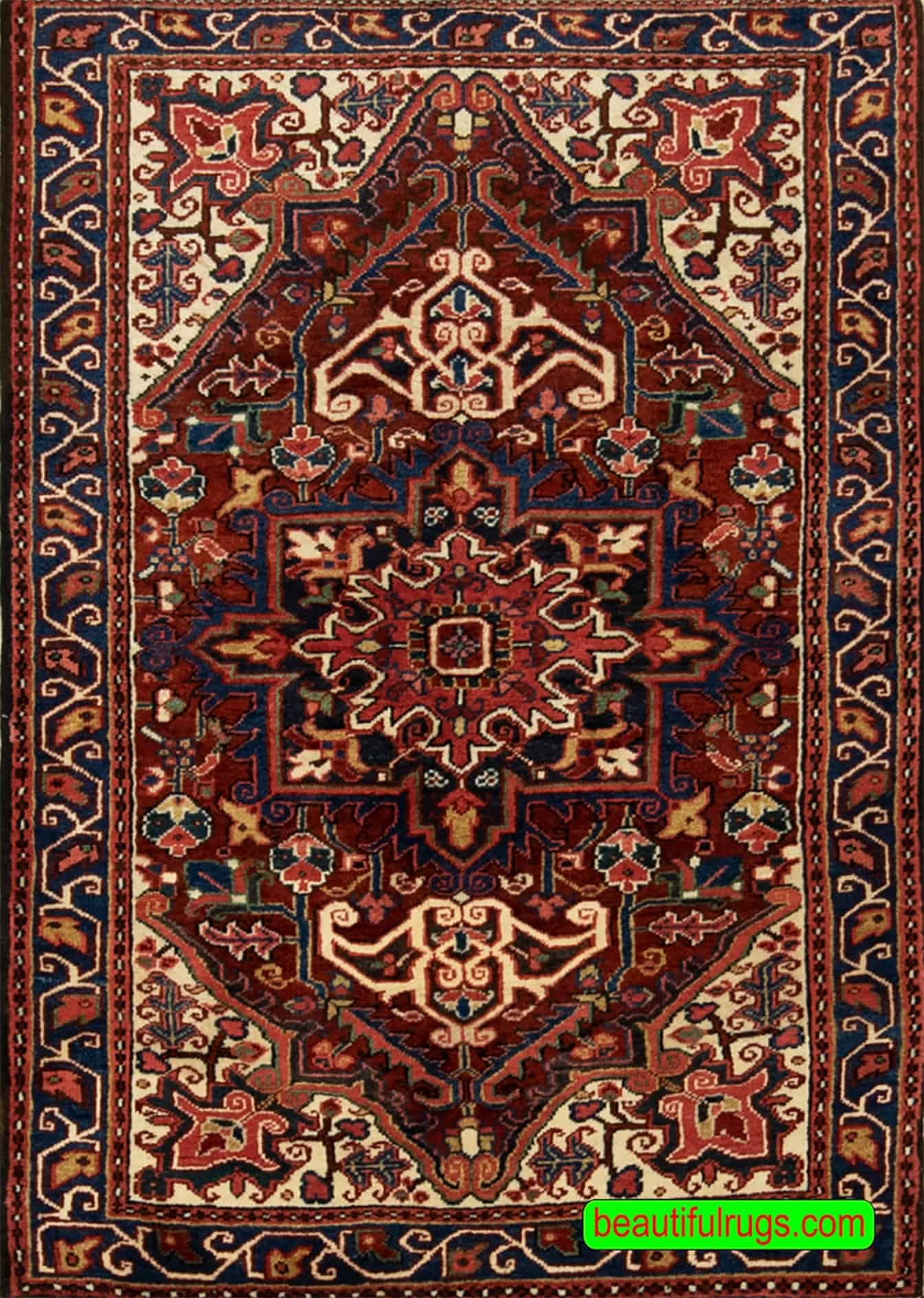 2305- Heriz Serapi Rug, Iranian Rug, Tribal Rugs, Persian Rug, Small Rug. Size 3.2x5.